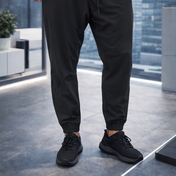 Men’s Dark Blue Joggers-Athletic Fit, Elastic waist, Everyday Comfort, Stylish - Picture 2 of 4